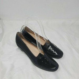 SAS Sonyo Pump Black Patent Leather Low Heel